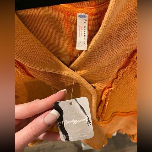 Orange Cropped Hoodie From Free People - Picture 5 of 6